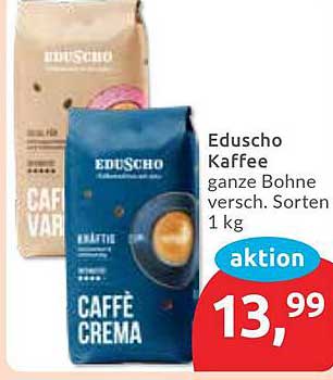 Eduscho Kaffee ganze Bohne versch. Sorten 1 kg