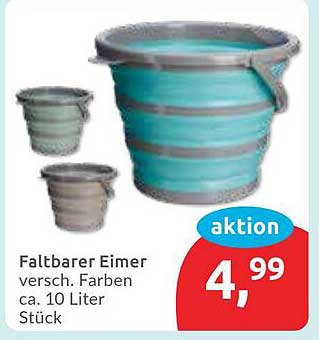 Faltbarer Eimer in verschiedenen Farben – ca. 10 Liter Stück