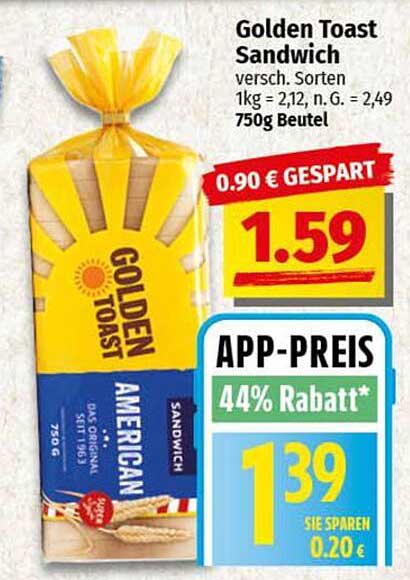 Golden Toast Sandwich – verschiedene Sorten