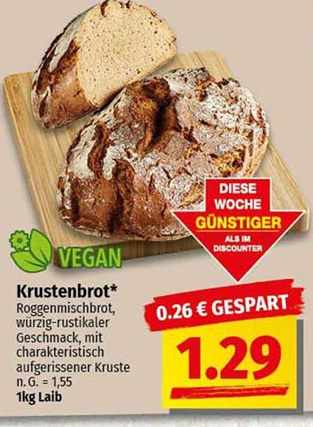 Krustenbrot* - Roggenmischbrot, würzig-rustikaler Geschmack