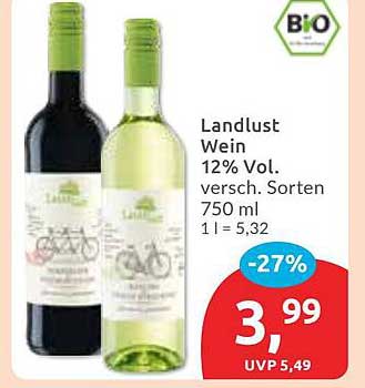 Landlust Wein 12% Vol. verschiedene Sorten 750 ml