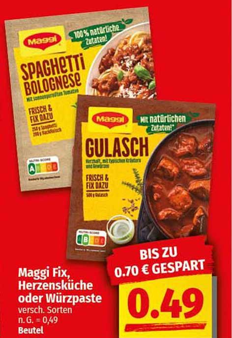 Maggi Fix, Herzensküche oder Würzpaste - Verschiedene Sorten