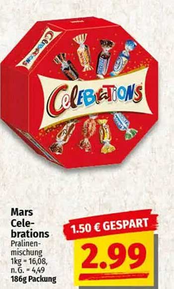 Mars Celebrations Pralinenmischung 186g