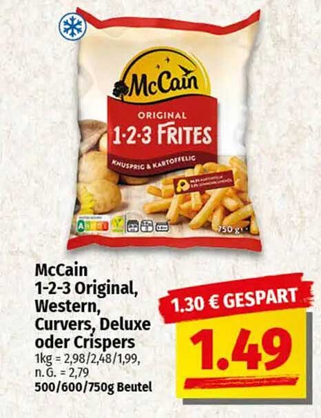McCain 1-2-3 Original Frites