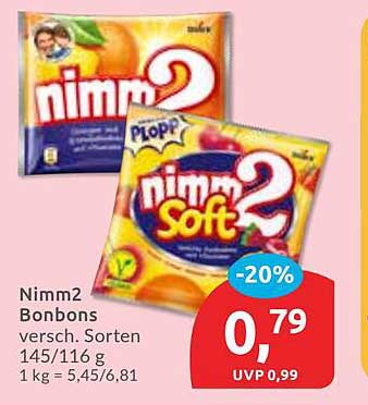 Nimm2 Bonbons versch. Sorten 145/116 g