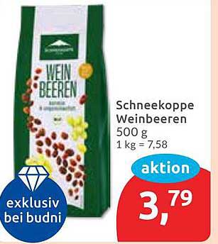 Schneekoppe Weinbeeren 500 g