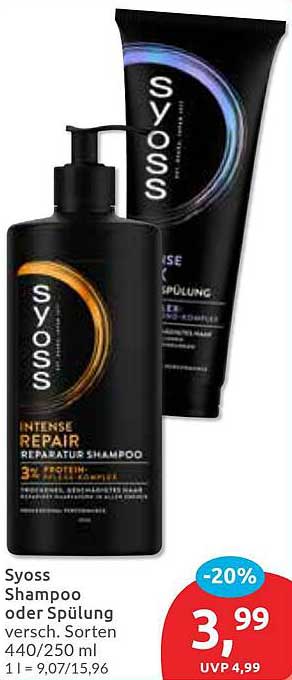 Syoss Shampoo oder Spülung - Intense Repair