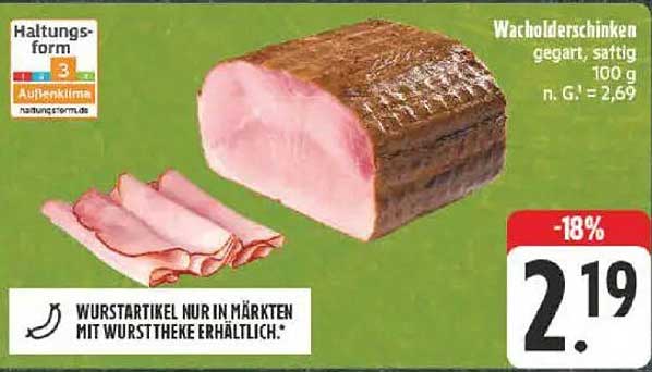 Wacholder Schinken - gegart, saftig
