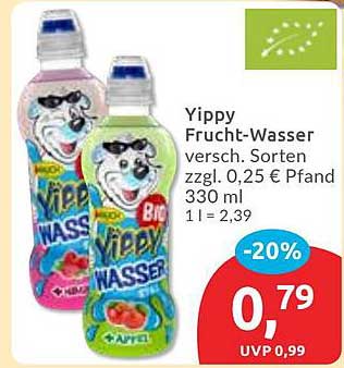 Yippy Frucht-Wasser - verschiedene Sorten 330 ml