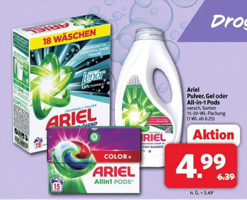 Ariel Pulver, Gel oder All-in-1 Pods