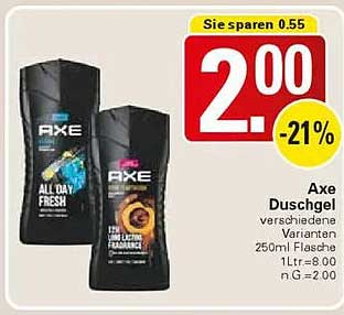 Axe Duschgel verschiedene Varianten 250ml Flasche