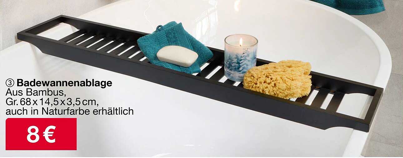 Badewanneablage aus Bambus
