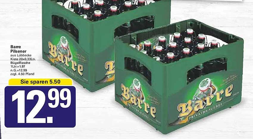 Barre Pilsener 20 x 0,33 Ltr. Kiste