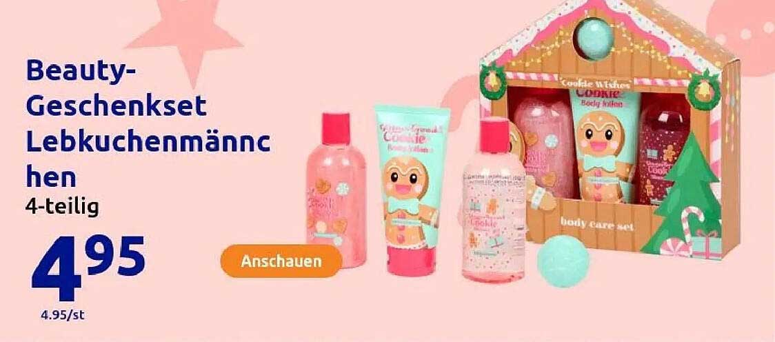 Beauty-Geschenkset Lebkuchenmännchen 4-teilig