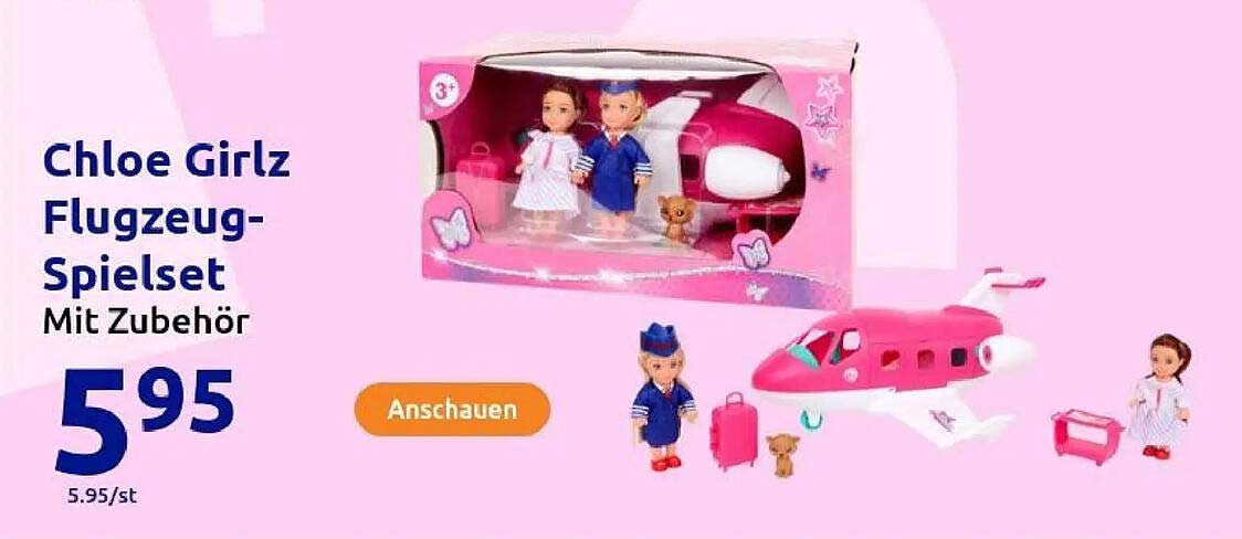 Chloe Girlz Flugzeug-Spielset mit Zubehör