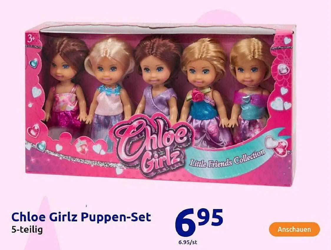 Chloe Girlz Puppen-Set 5-teilig