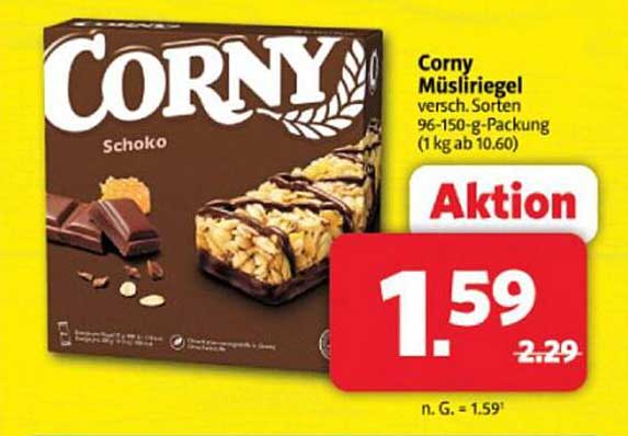 Corny Müsliriegel verschiedenen Sorten 96-150 g - Schoko