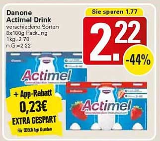 Danone Actimel Drink - verschiedene Sorten 8x100g Packung
