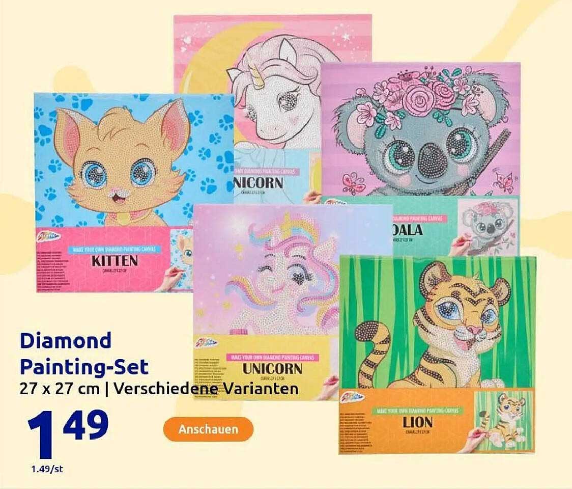 Diamond Painting-Set 27 x 27 cm - Verschiedene Varianten