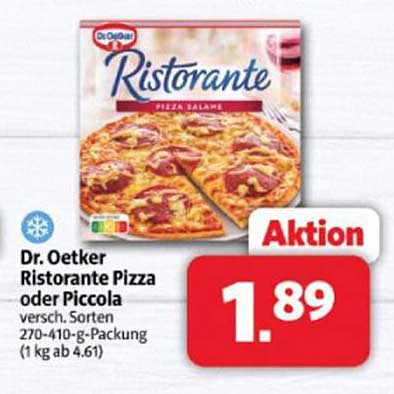 Dr. Oetker Ristorante Pizza oder Piccola