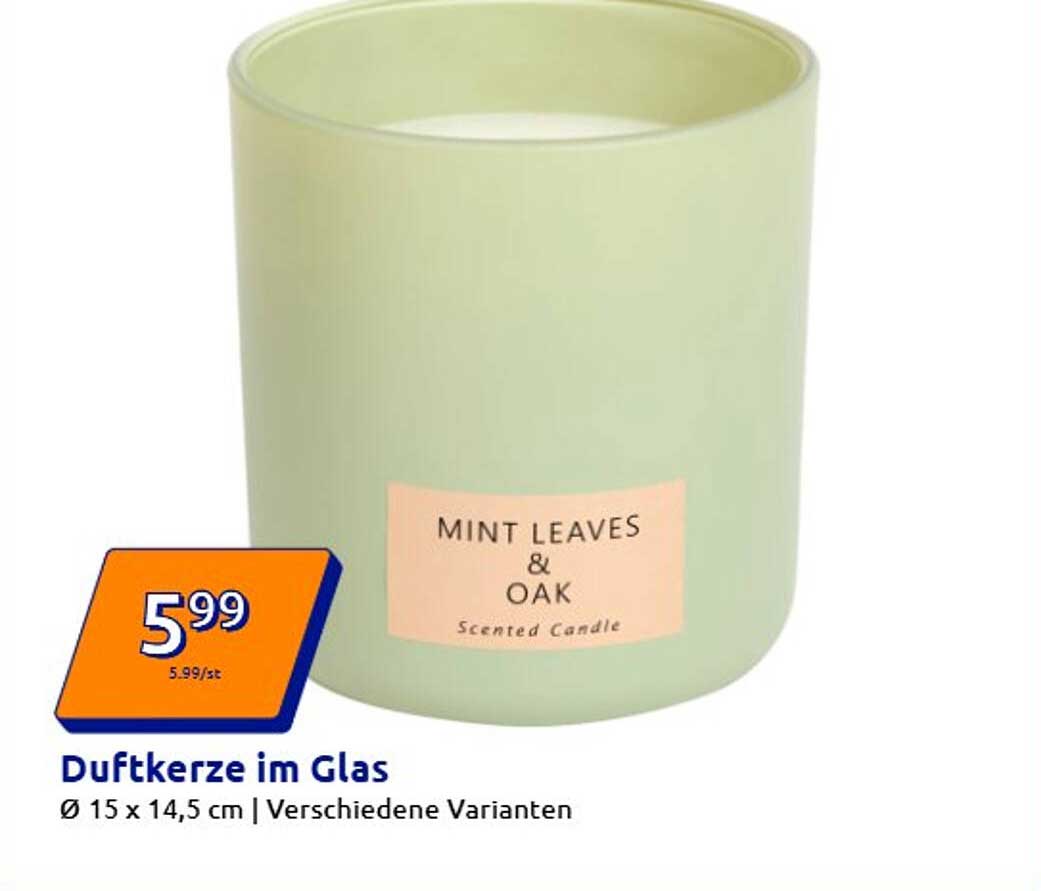 Duftkerze im Glas - Mint Leaves & Oak