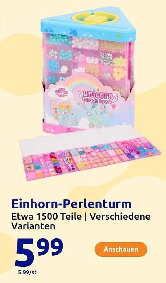 Einhorn-Perlenturm Etwa 1500 Teile | Verschiedene Varianten