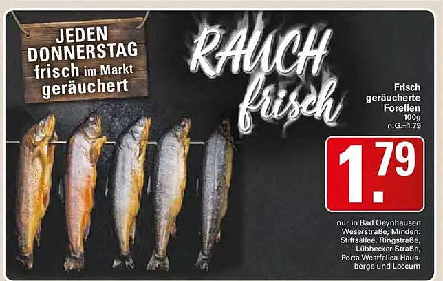 Frisch geräucherte Forellen 100g