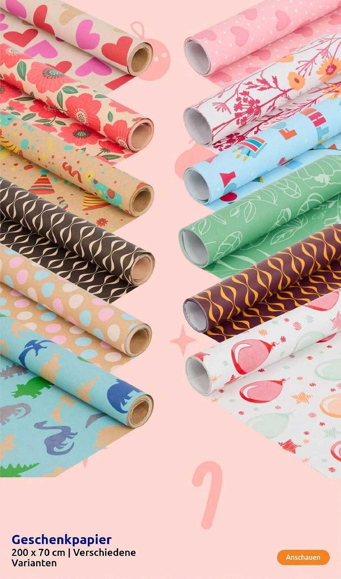 Geschenkpapier 200 x 70 cm | Verschiedene Varianten