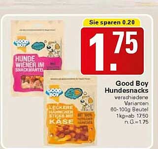 Good Boy Hundesnacks verschiedene Varianten 60-100g Beutel