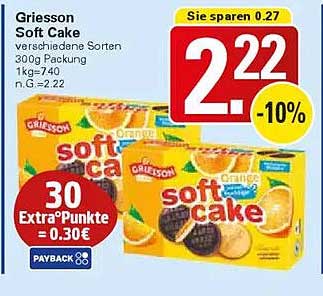 Griesson Soft Cake verschiedene Sorten 300g Packung