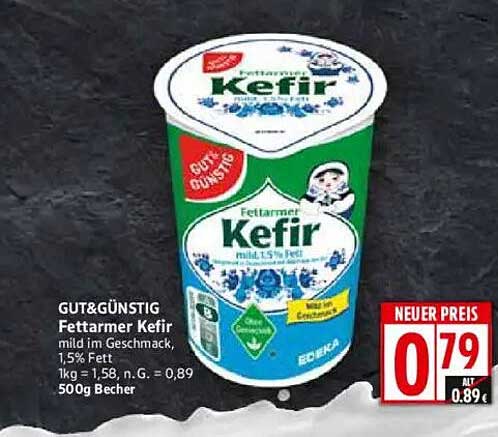 GUT&GÜNSTIG Fettarmer Kefir mild - 1,5% Fett