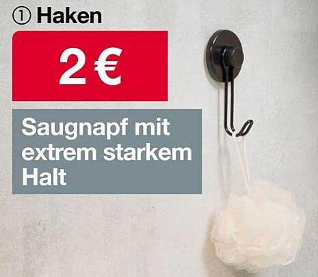 Haken - Saugnapf mit extrem starkem Halt