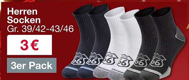 Herren Socken Gr. 39/42-43/46 - 3er Pack