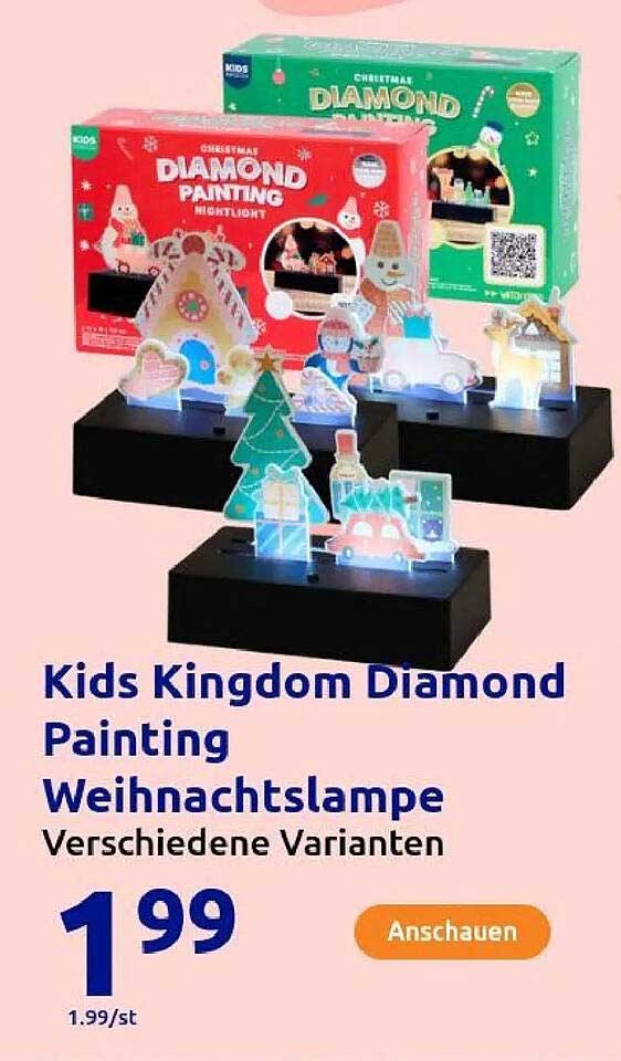 Kids Kingdom Diamond Painting Weihnachtslampe verschiedene Varianten