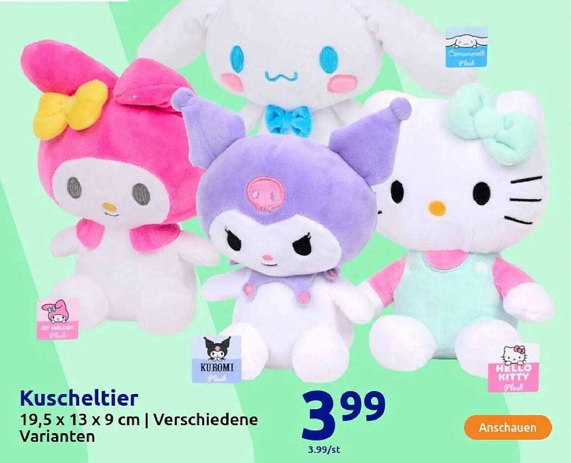 Kuscheltier – 19,5 x 13 x 9 cm | Verschiedene Varianten