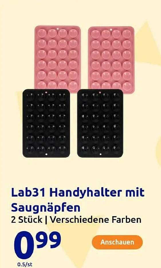 Lab31 Handyhalter mit Saugnäpfen 2 Stück | Verschiedene Farben