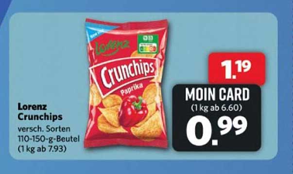 Lorenz Crunchips Paprika 110-150 g