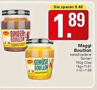Maggi Bouillon verschiedene Sorten 160g Glas