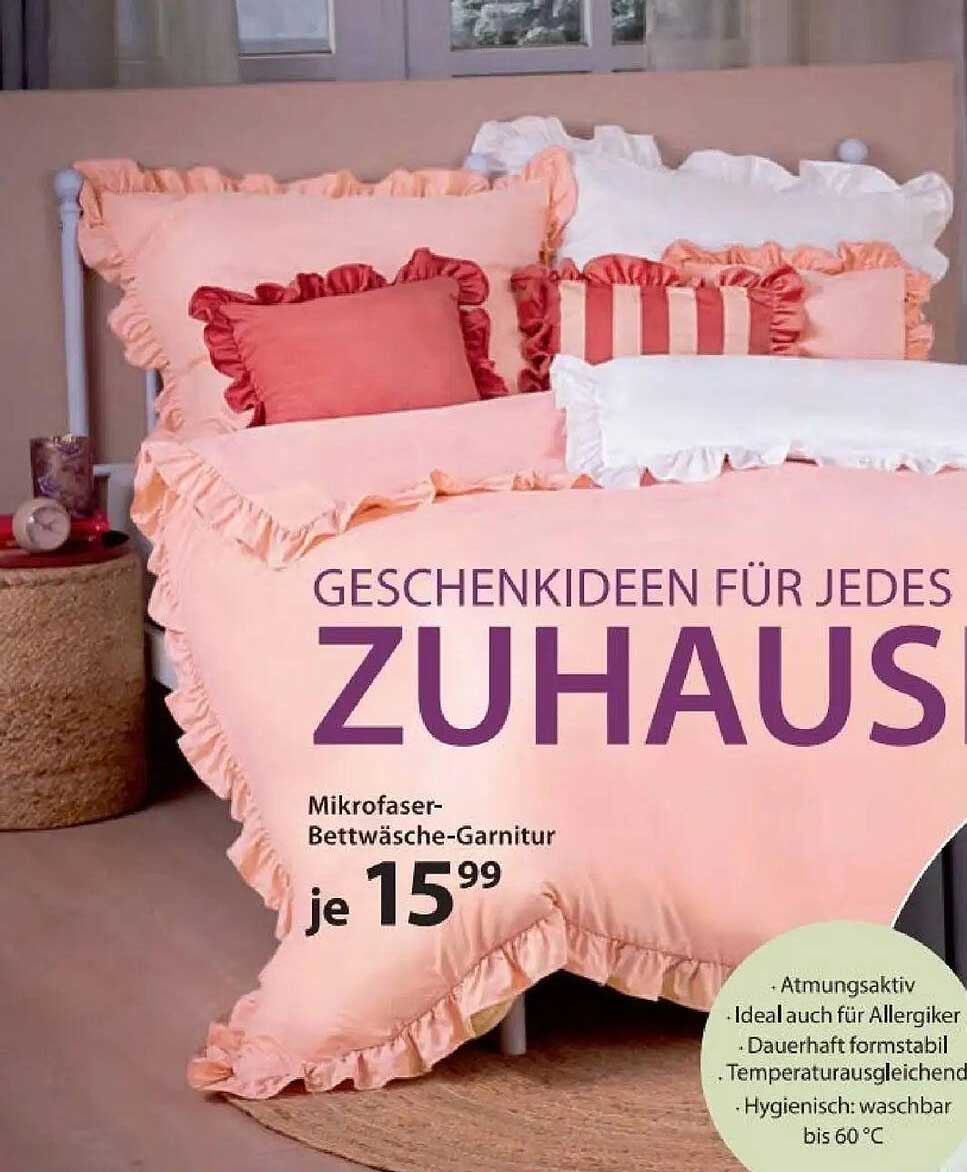 Mikrofaser-Bettwäsche-Garnitur je 15,99