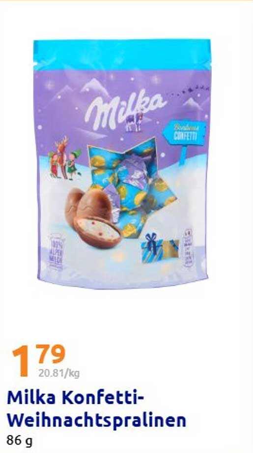 Milka Konfetti-Weihnachtspralinen 86 g