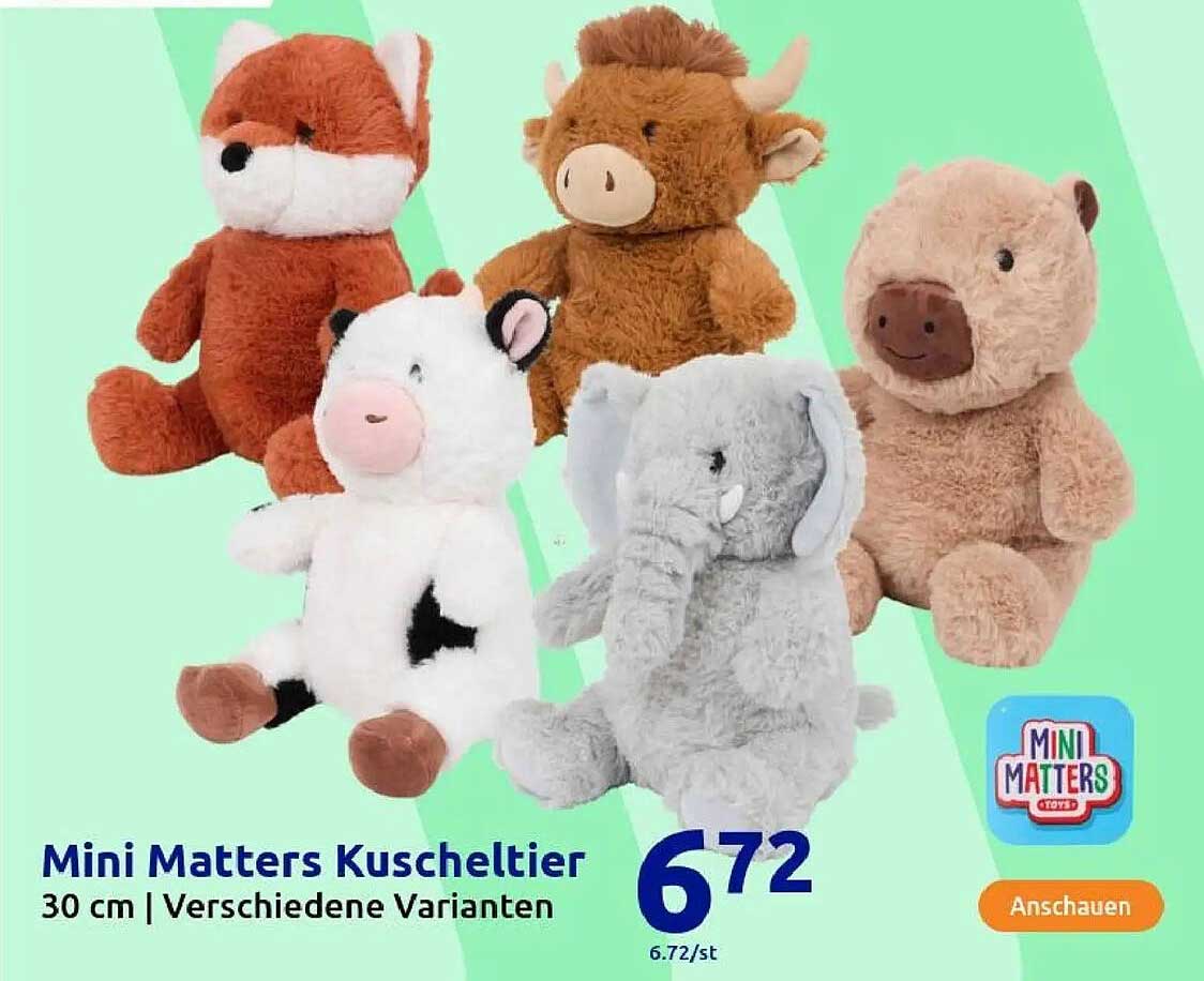Mini Matters Kuscheltier 30 cm | Verschiedene Varianten