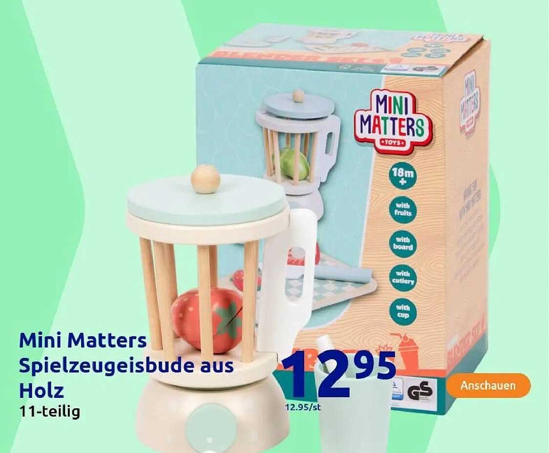 Mini Matters Spielzeugeisbuden aus Holz - 11-teilig