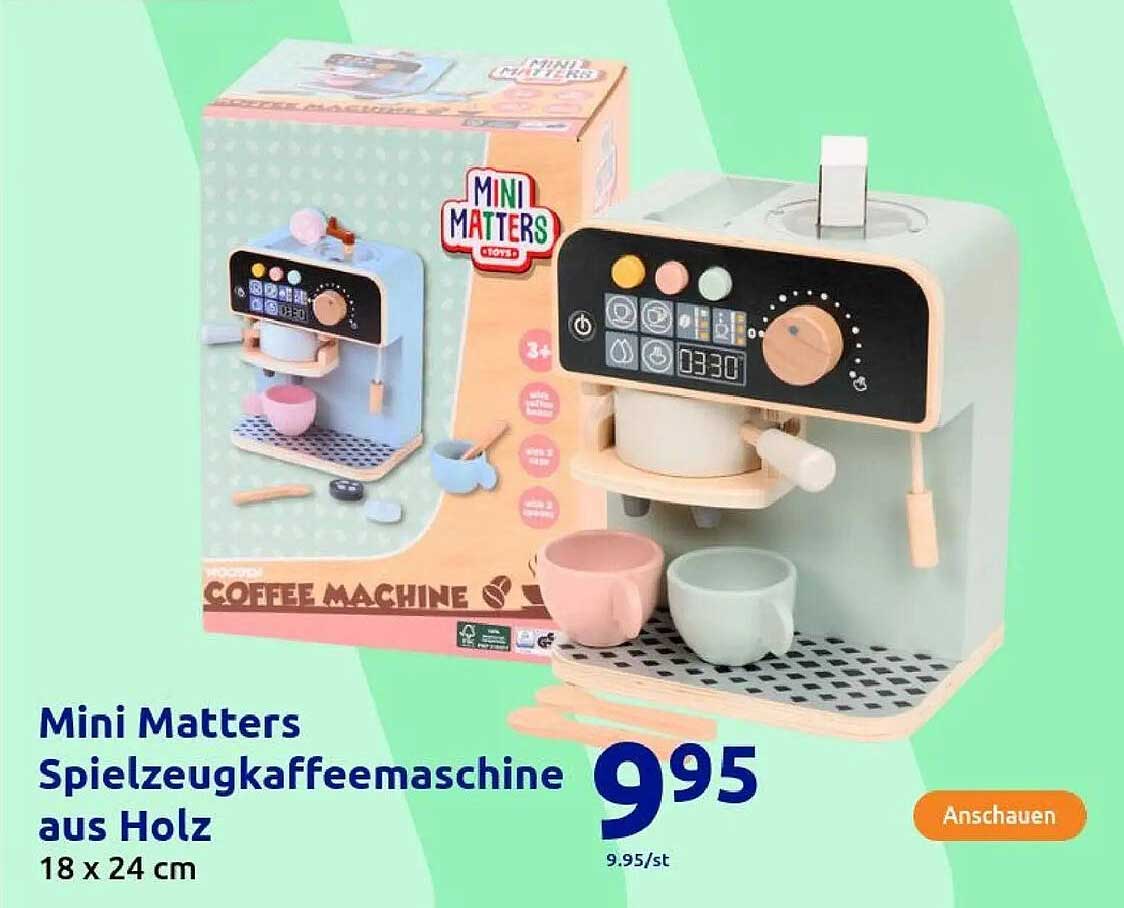 Mini Matters Spielzeugkaffeemaschine aus Holz