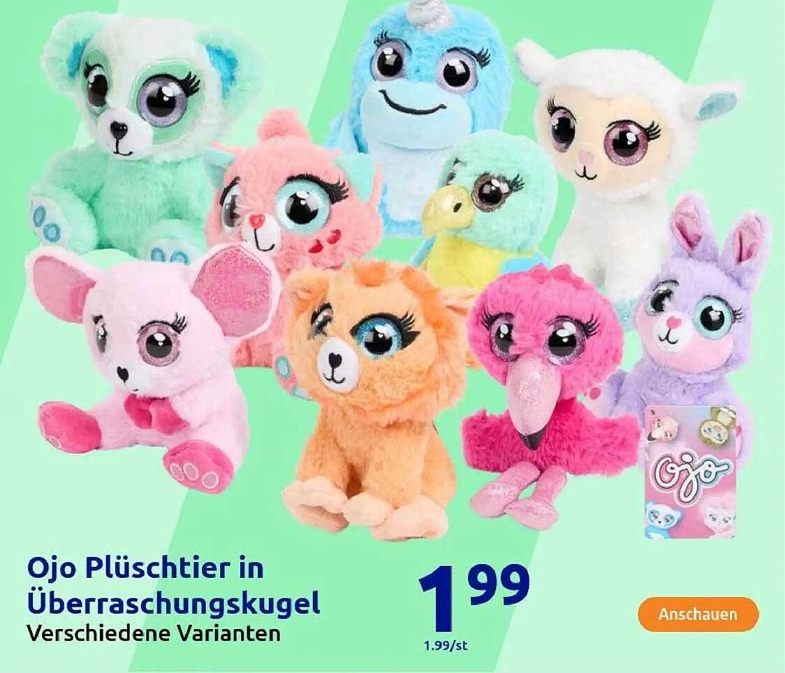 Ojo Plüschtier in Überraschungskugel - Verschiedene Varianten