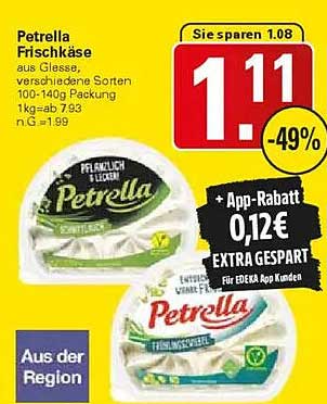 Petrella Frischkäse aus Gläsern, verschiedene Sorten