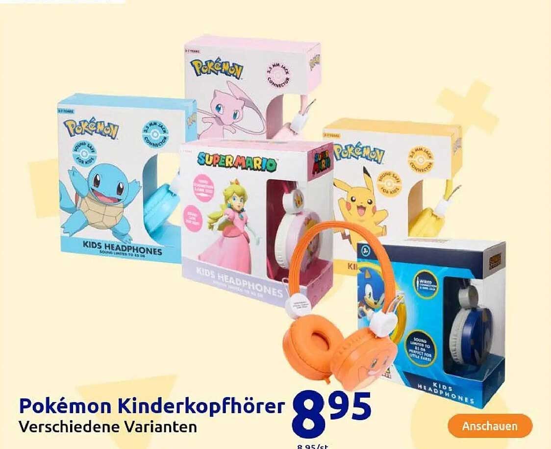 Pokémon Kinderkopfhörer - Verschiedene Varianten