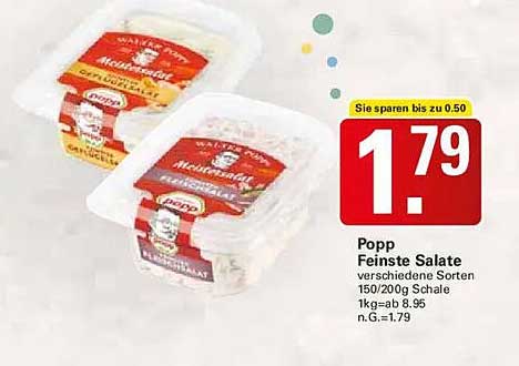 Popp Feine Salate – Verschiedene Sorten
