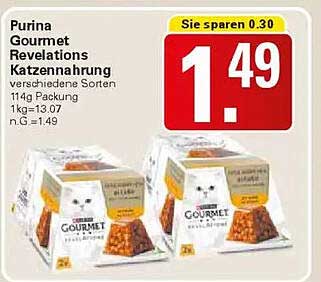 Purina Gourmet Revelations Katzennahrung verschiedene Sorten 114g