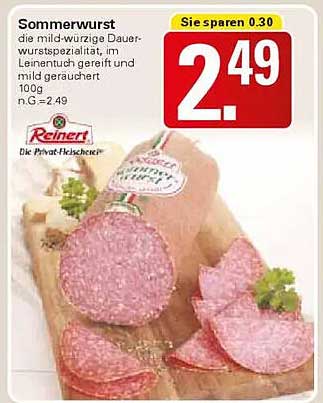 Sommerwurst - die mild-würzige Dauerwurst-Spezialität