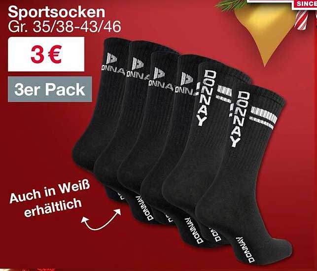 Sportsocken Gr. 35/38-43/46 im 3er Pack
